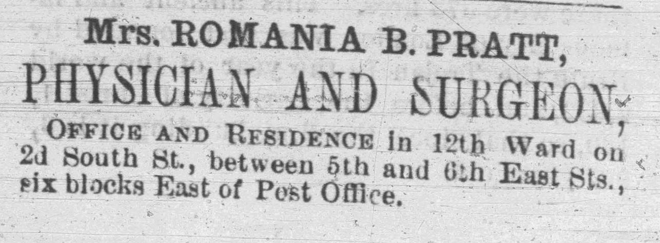 An advertisement by from the 1878-01-01 issue of the Woman's Exponent